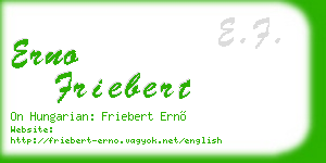 erno friebert business card